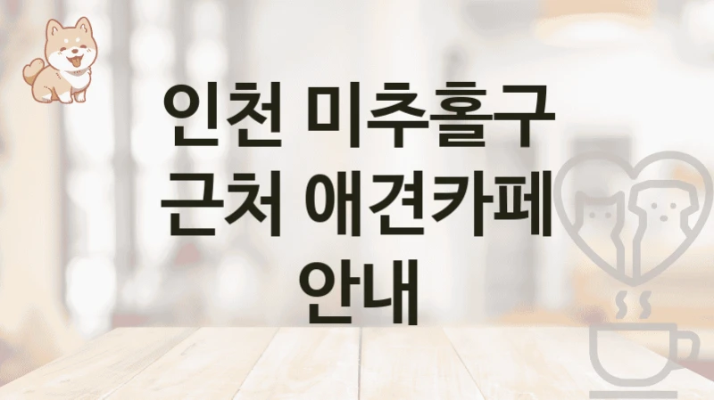 인천 미추홀구 근처 애견카페 안내