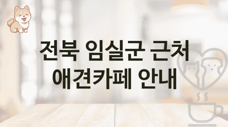 전북 임실군 근처 애견카페 안내