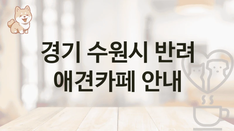 경기 수원시 반려 애견카페 안내