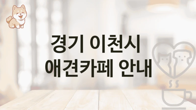 경기 이천시  애견카페 안내