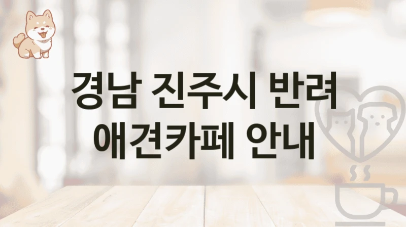 경남 진주시 반려 애견카페 안내