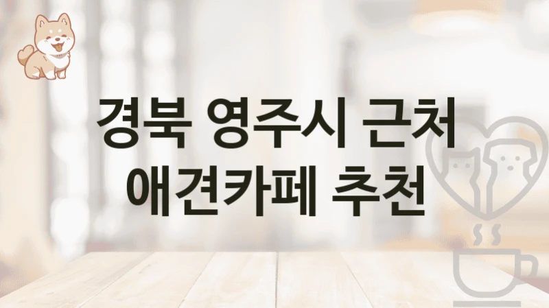 경북 영주시 근처 애견카페 추천