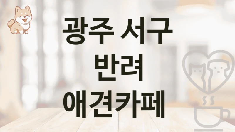 광주 서구 반려 애견카페