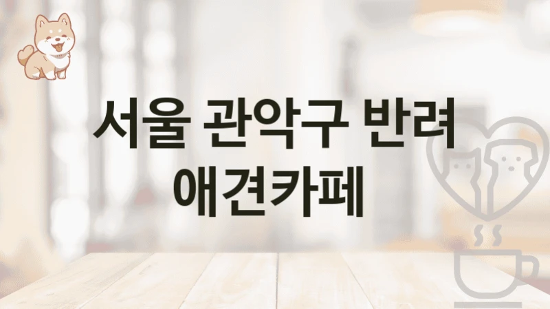 서울 관악구 반려 애견카페