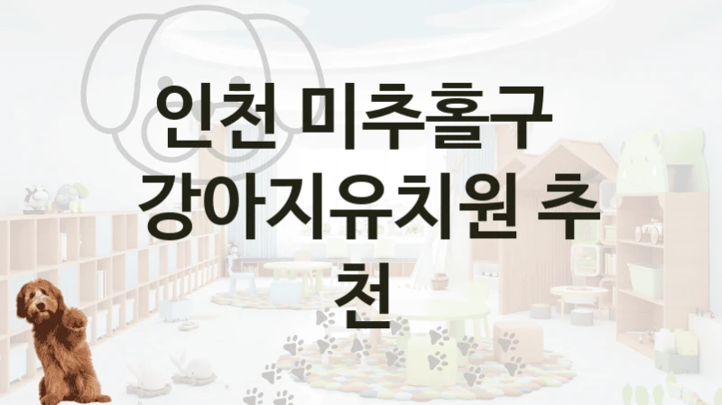 인천 미추홀구 
 강아지유치원 추천
