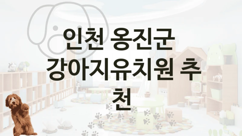 인천 옹진군 
 강아지유치원 추천