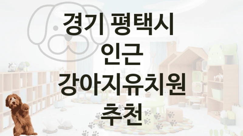 경기 평택시 
인근 강아지유치원 추천