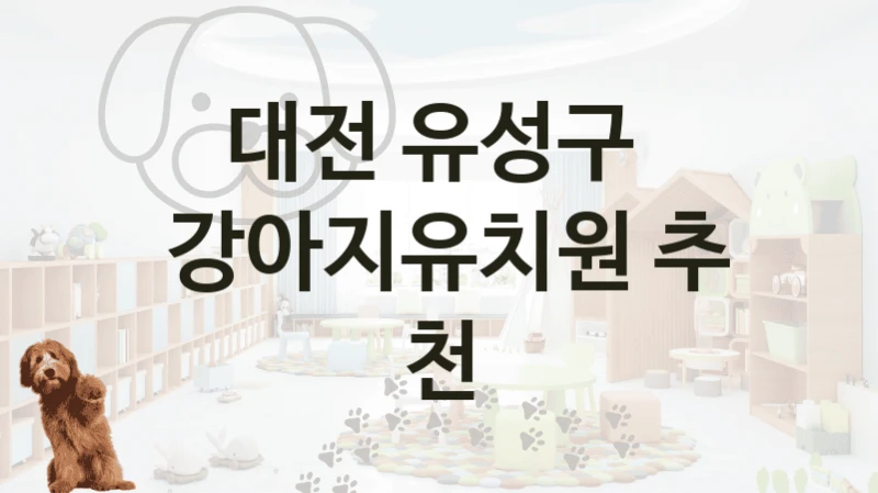 대전 유성구 
 강아지유치원 추천